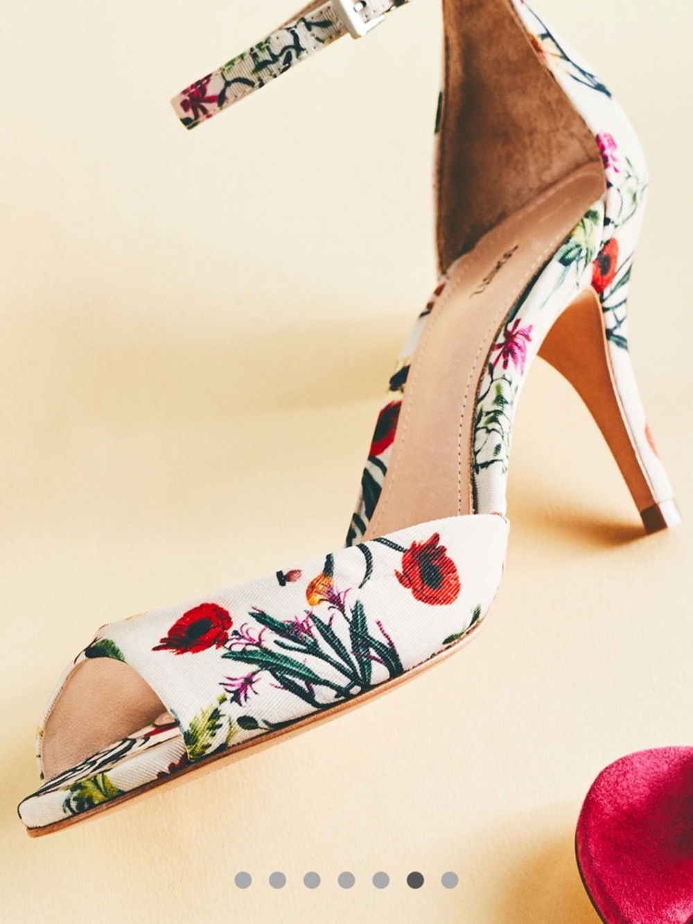 SCHUTZ Lara Lee Heeled Sandals Floral Slingback